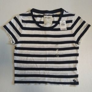 abercrombie kids Black And White Striped Shirt